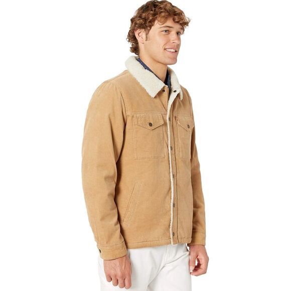 Levi's Mens Soft Sherpa Corduroy Trucker Jacket Small Tan - NWT $180 - Picture 4 of 5